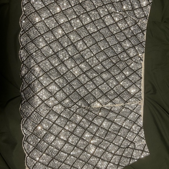 Silver Sequin Gryphon Skirt ASO Serena Van Der Woodsen on Gossip Girl Size L - Picture 6 of 15